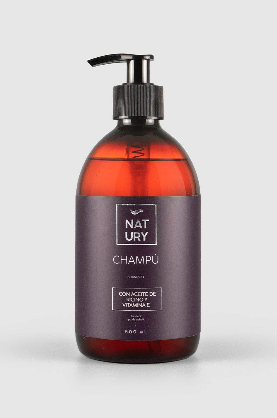 CHAMPÚ NATURAL CON ACEITE DE RICINO Y VITAMINA E - NATURY