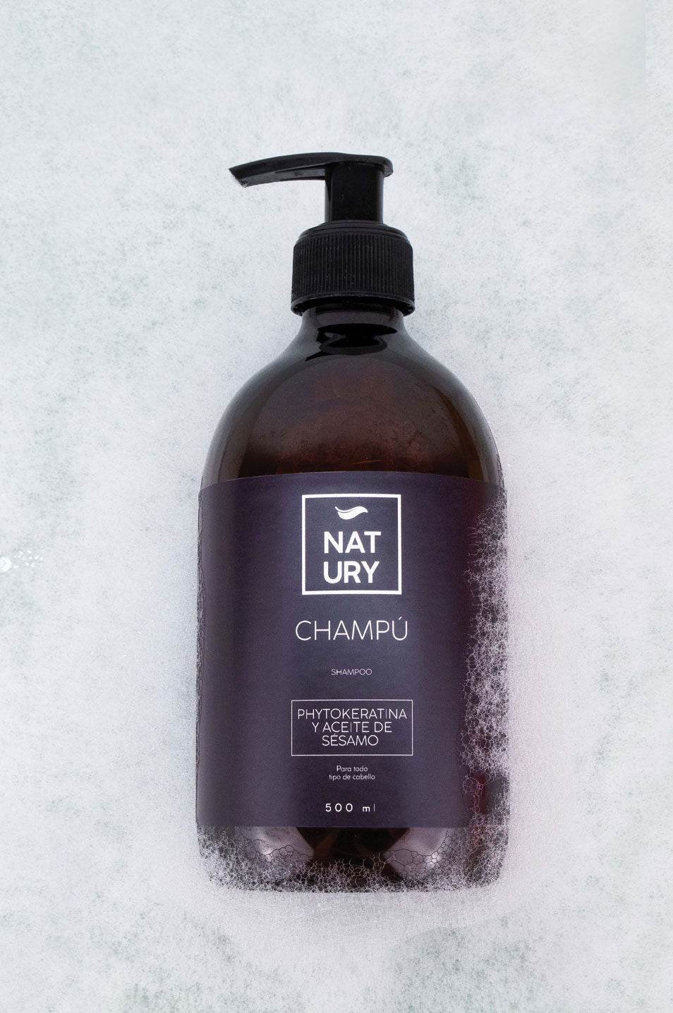 CHAMPÚ NATURAL CON PHYTOKERATINA Y ACEITE DE SÉSAMO - NATURY