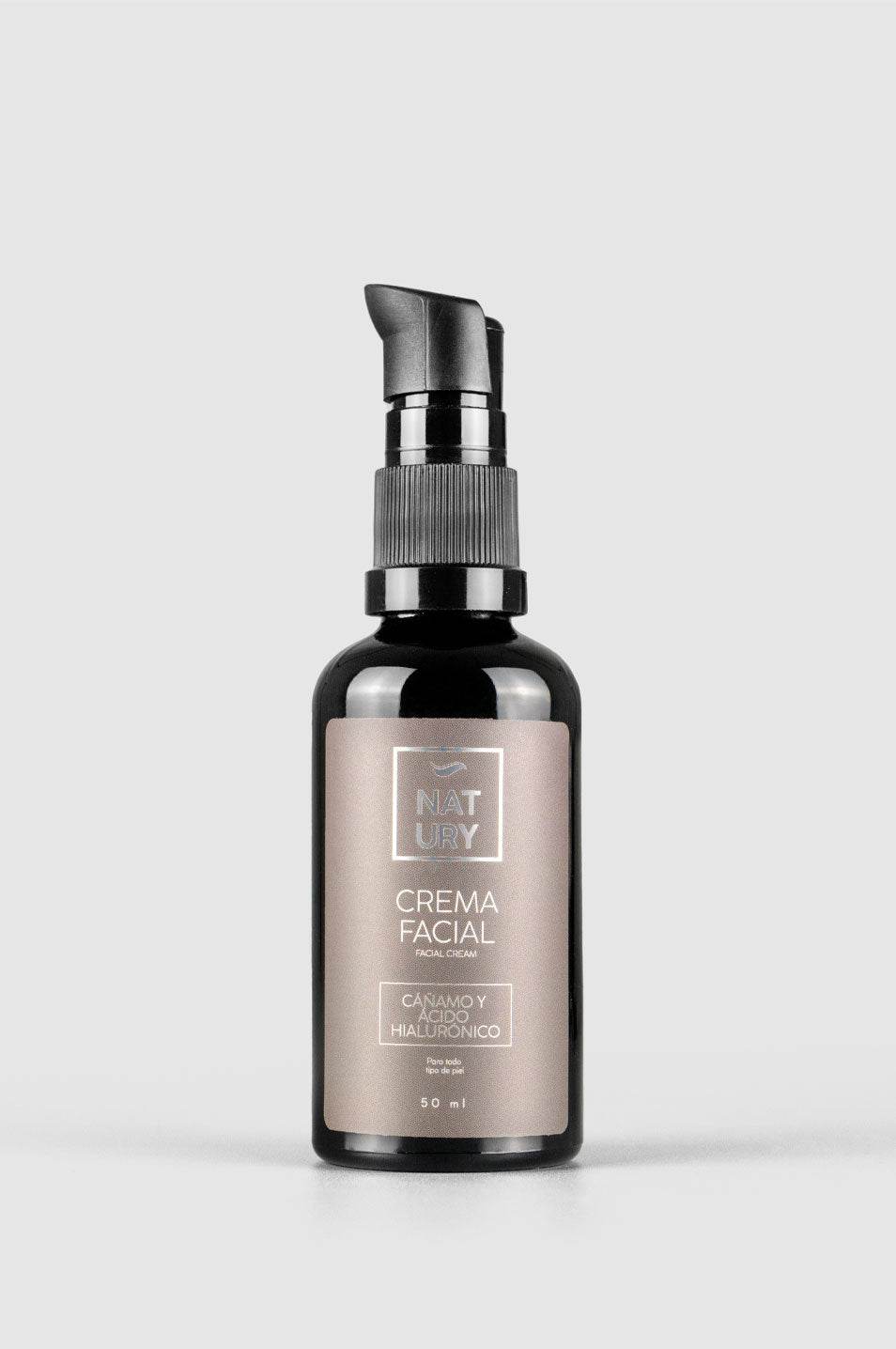 CREMA FACIAL NATURAL CON CÁÑAMO Y ÁCIDO HIALURÓNICO - NATURY