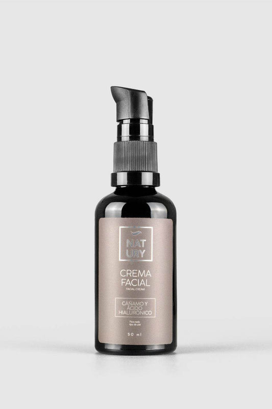 CREMA FACIAL NATURAL CON CÁÑAMO Y ÁCIDO HIALURÓNICO - NATURY