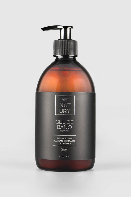 GEL DE BAÑO NATURAL CON ACEITE DE AGUACATE Y EXTRACTO DE CÁÑAMO - NATURY