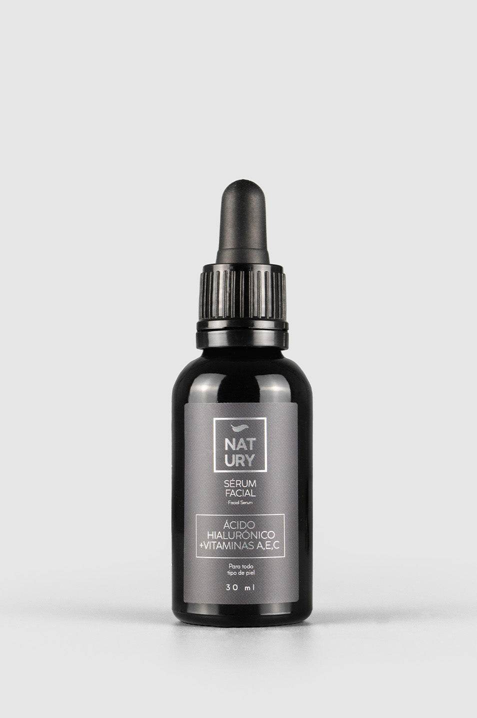 SÉRUM FACIAL NATURAL CON ÁCIDO HIALURÓNICO + VITAMINAS A,E,C - NATURY