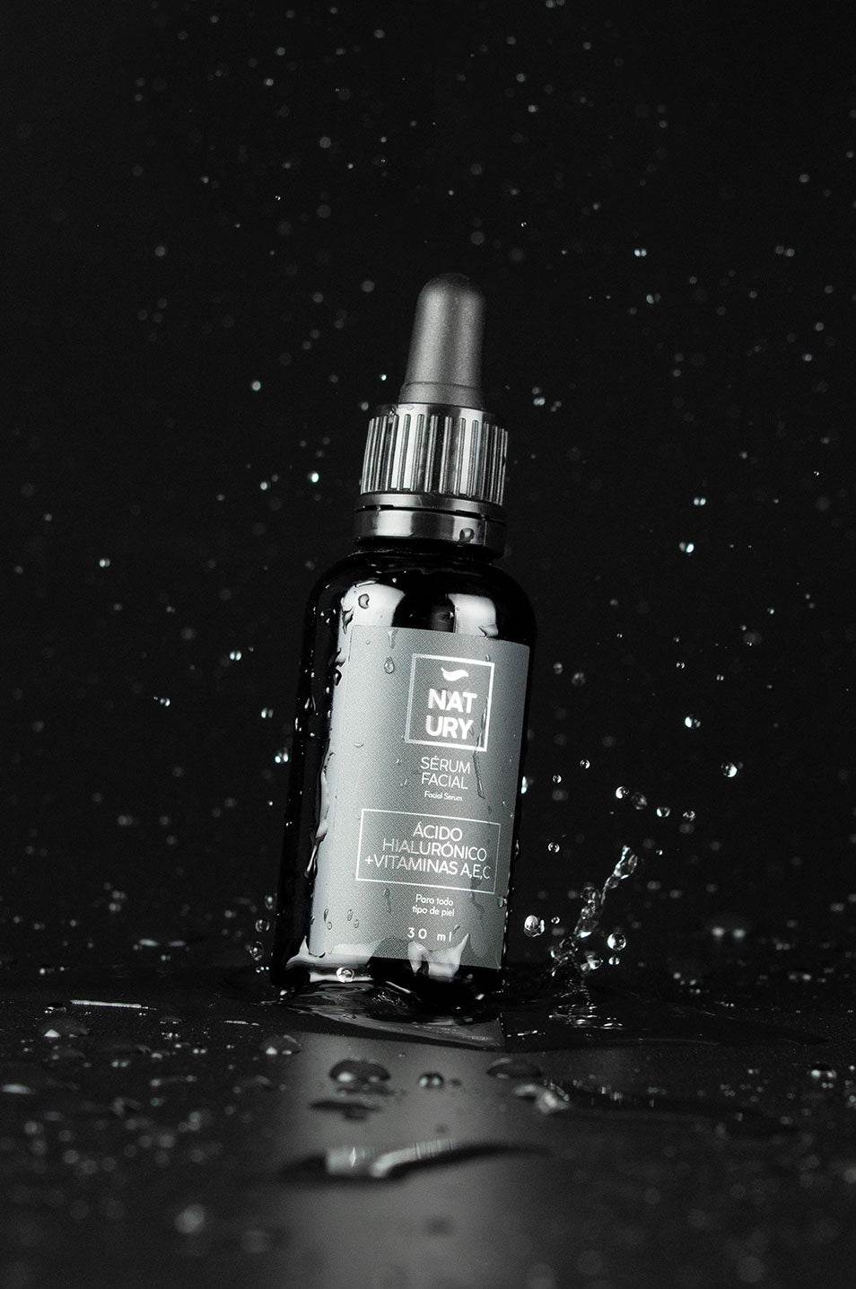 SÉRUM FACIAL NATURAL CON ÁCIDO HIALURÓNICO + VITAMINAS A,E,C - NATURY
